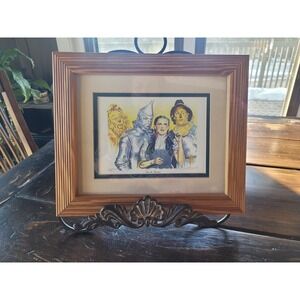 10x12 Signed Framed Vintage Wizard of Oz Art Print Over the Rainbow 88 Wall Art